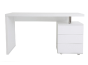 Scrivania design 3 cassetti laccata bianca  CALIX