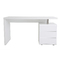 Scrivania design 3 cassetti laccata bianca  CALIX