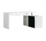 Scrivania design laccata bianca e nera  MAXI