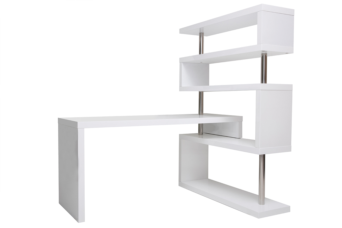 Scrivania design laccata bianca  T-MAX