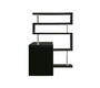 Scrivania design laccata nera  T-MAX