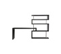 Scrivania design laccata nera  T-MAX