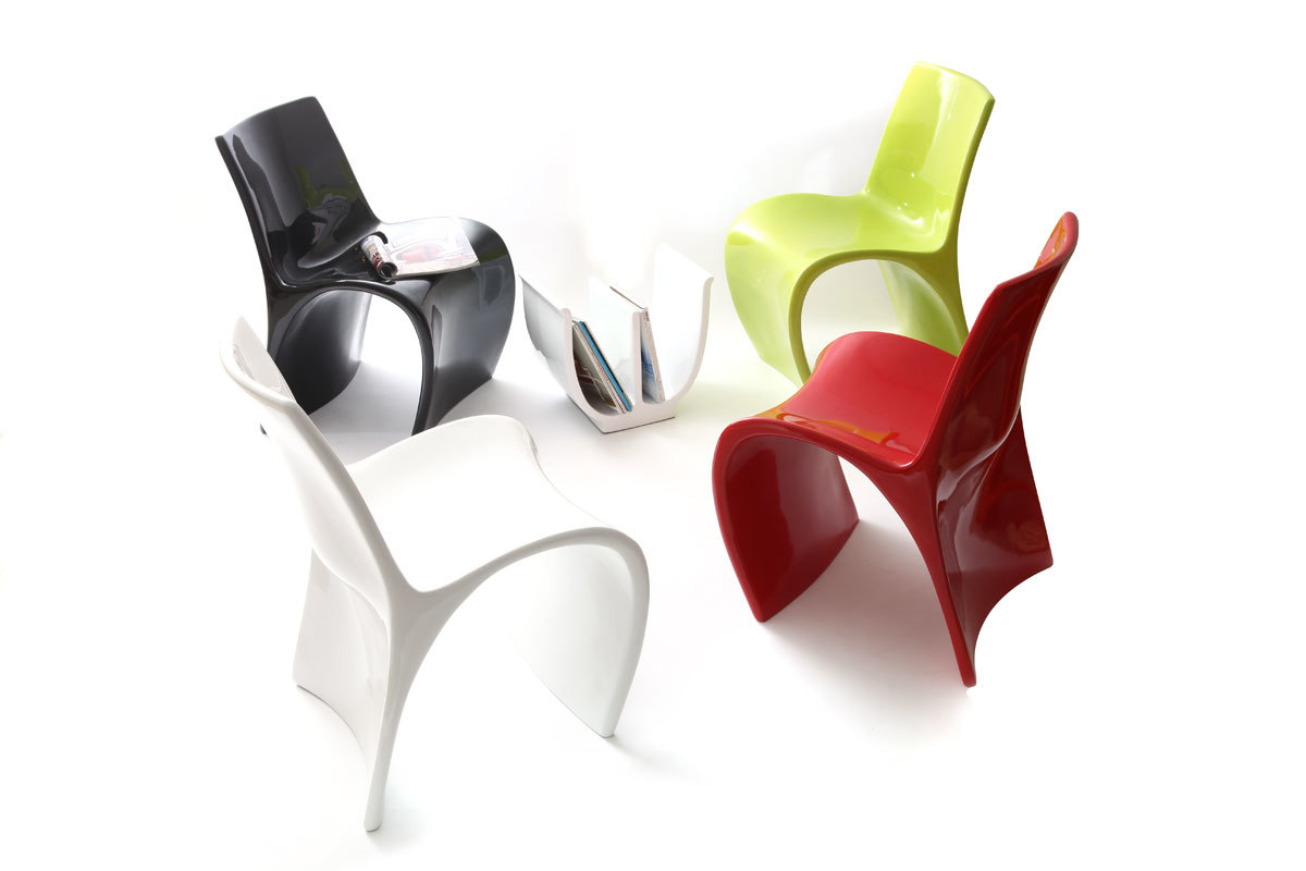 Sedia design bianca OWIE