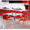 Sedia design Cindy rosso trasparente