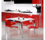 Sedia design Cindy rosso trasparente