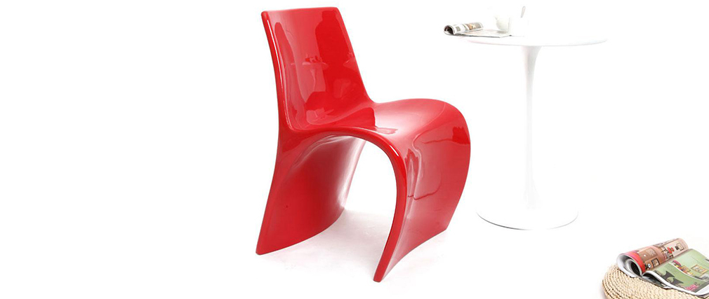 Sedia design rossa OWIE