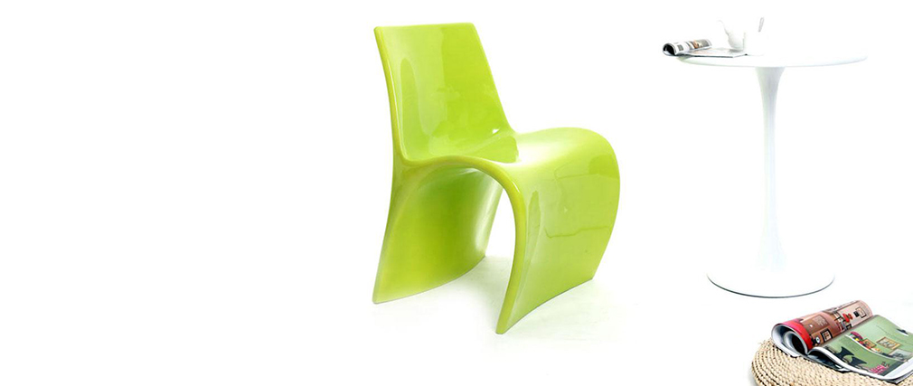 Sedia design verde OWIE