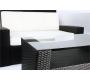 Set Bora Bora - 2 poltrone, 1 divano 2 posti ed 1 tavolino basso colore nero