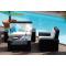 Set Bora Bora - 2 poltrone, 1 divano 2 posti ed 1 tavolino basso colore nero
