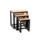 Set di 3 tavolini stile industriale in metallo e legno FACTORY