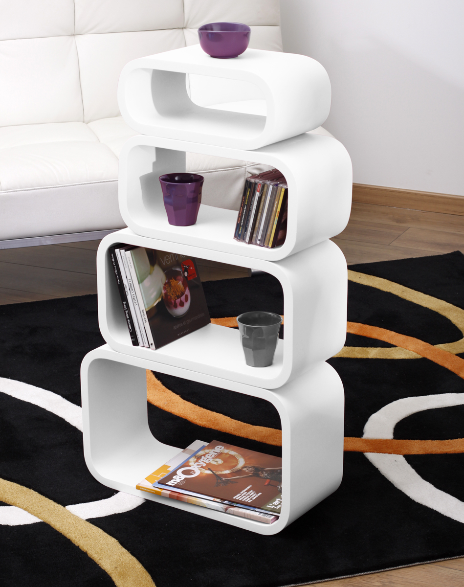 Set di 4 mensole POP colore bianco