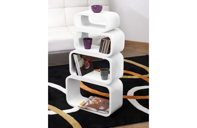 Set di 4 mensole POP colore bianco