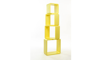 Set di 4 mensole quadrate POP colore giallo
