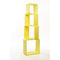 Set di 4 mensole quadrate POP colore giallo