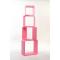Set di 4 mensole quadrate POP colore rosa