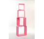 Set di 4 mensole quadrate POP colore rosa