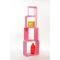 Set di 4 mensole quadrate POP colore rosa