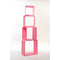 Set di 4 mensole quadrate POP colore rosa