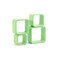Set di 4 mensole quadrate POP colore verde