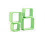 Set di 4 mensole quadrate POP colore verde