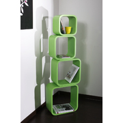 Set di 4 mensole quadrate POP colore verde image pub1