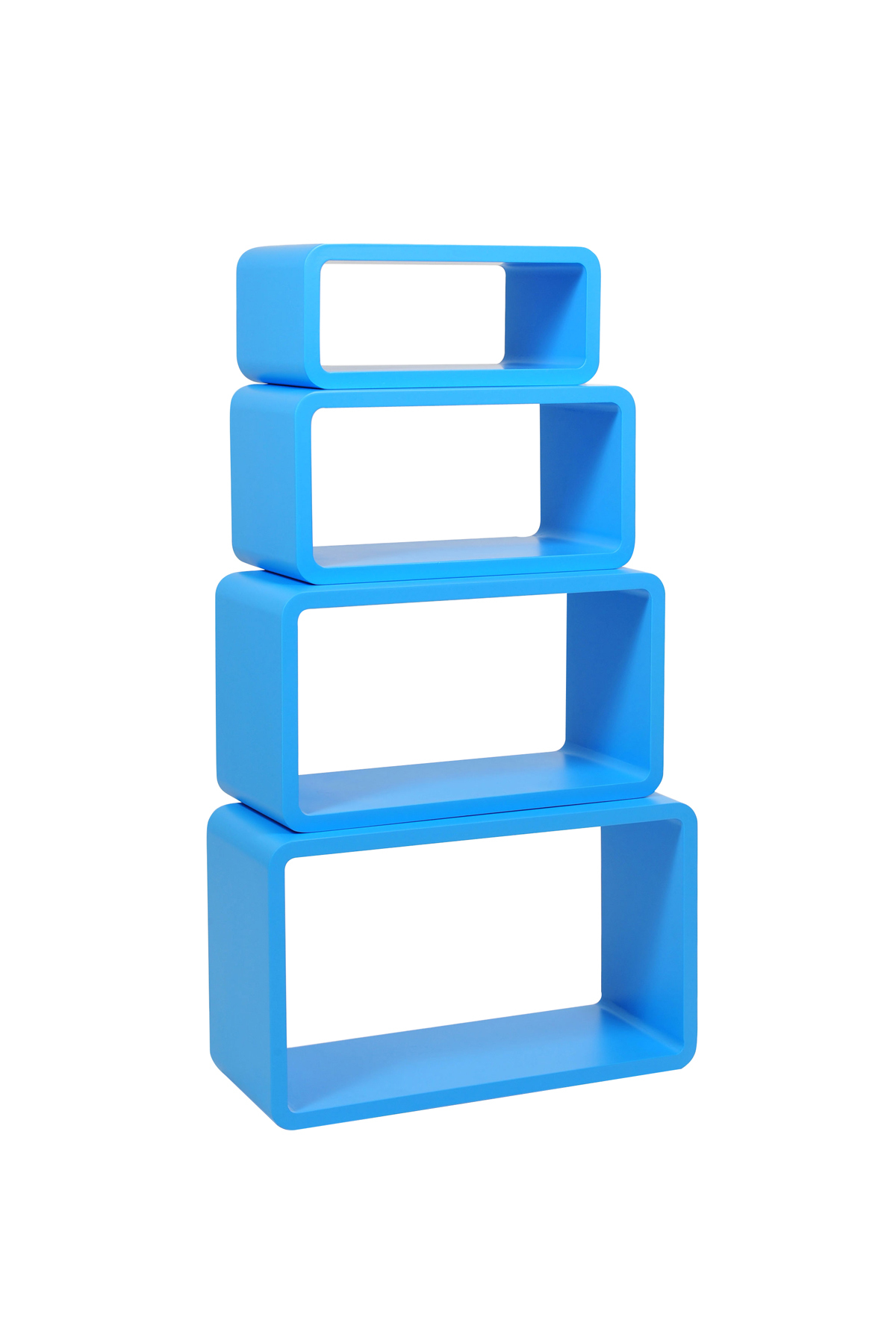 Set di 4 mensole rettangolare POP colore blu image 1