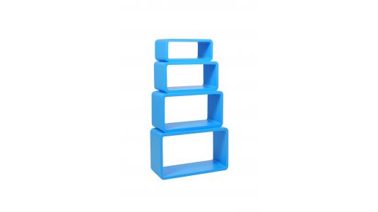 Set di 4 mensole rettangolare POP colore blu image 1
