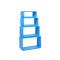 Set di 4 mensole rettangolare POP colore blu