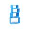 Set di 4 mensole rettangolare POP colore blu