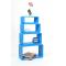 Set di 4 mensole rettangolare POP colore blu