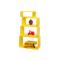 Set di 4 mensole rettangolare POP colore giallo