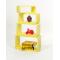 Set di 4 mensole rettangolare POP colore giallo