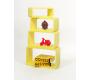 Set di 4 mensole rettangolare POP colore giallo