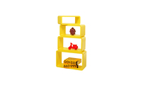 Set di 4 mensole rettangolare POP colore giallo