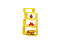 Set di 4 mensole rettangolare POP colore giallo