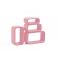 Set di 4 mensole rettangolare POP colore rosa