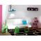 Set di 4 mensole rettangolare POP colore rosa