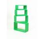 Set di 4 mensole rettangolare POP colore verde