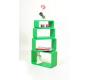 Set di 4 mensole rettangolare POP colore verde