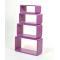 Set di 4 mensole rettangolare POP colore viola
