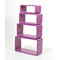 Set di 4 mensole rettangolare POP colore viola