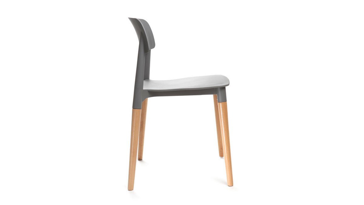 Set di sedie design scandinave grigie GILDA