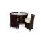 Set FIDJI - 4 SEDIE E 1 TAVOLO  colore cacao