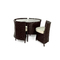 Set FIDJI - 4 SEDIE E 1 TAVOLO  colore cacao