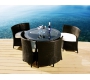 Set FIDJI - 4 SEDIE E 1 TAVOLO  colore nero