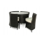 Set FIDJI - 4 SEDIE E 1 TAVOLO  colore nero