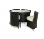 Set FIDJI - 4 SEDIE E 1 TAVOLO  colore nero