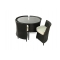 Set FIDJI - 4 SEDIE E 1 TAVOLO  colore nero