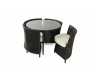 Set FIDJI - 4 SEDIE E 1 TAVOLO  colore nero