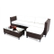 Set Hawai- 2 poltrone d'angolo 1 poltrona centrale, 1 tavolo basso ed 1 pouf